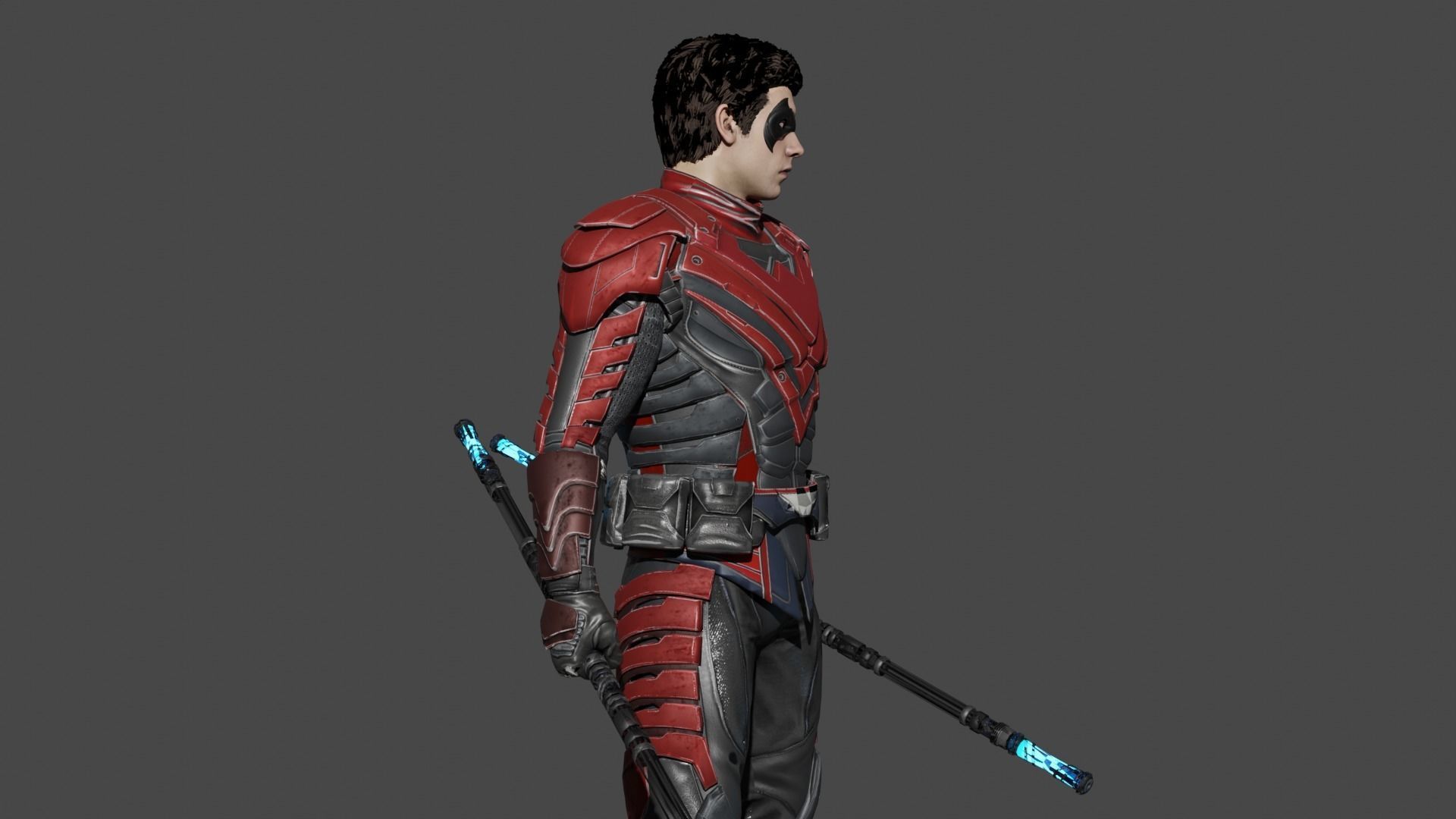 Nightwing Low-poly 3D model_3