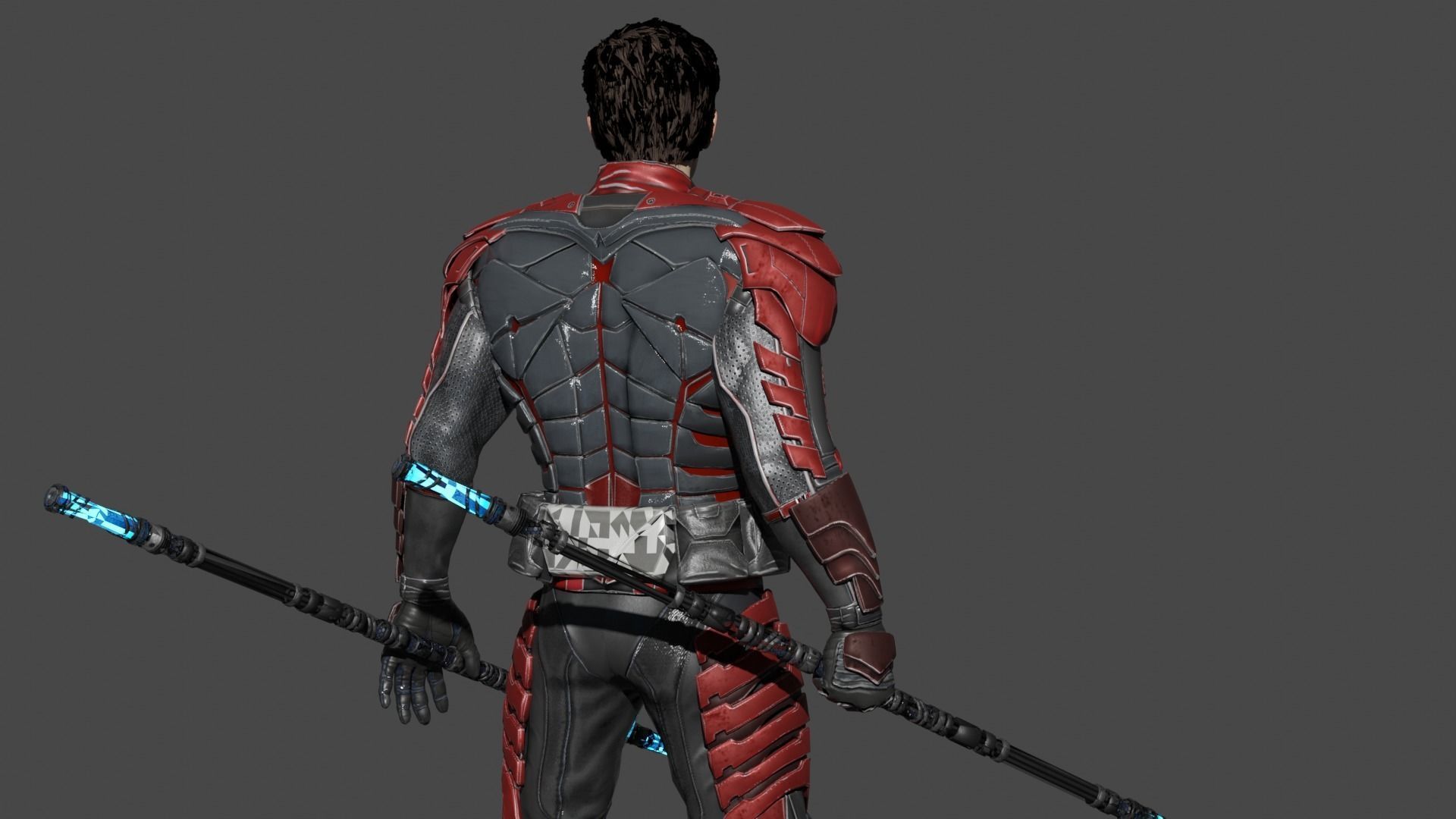 Nightwing Low-poly 3D model_5