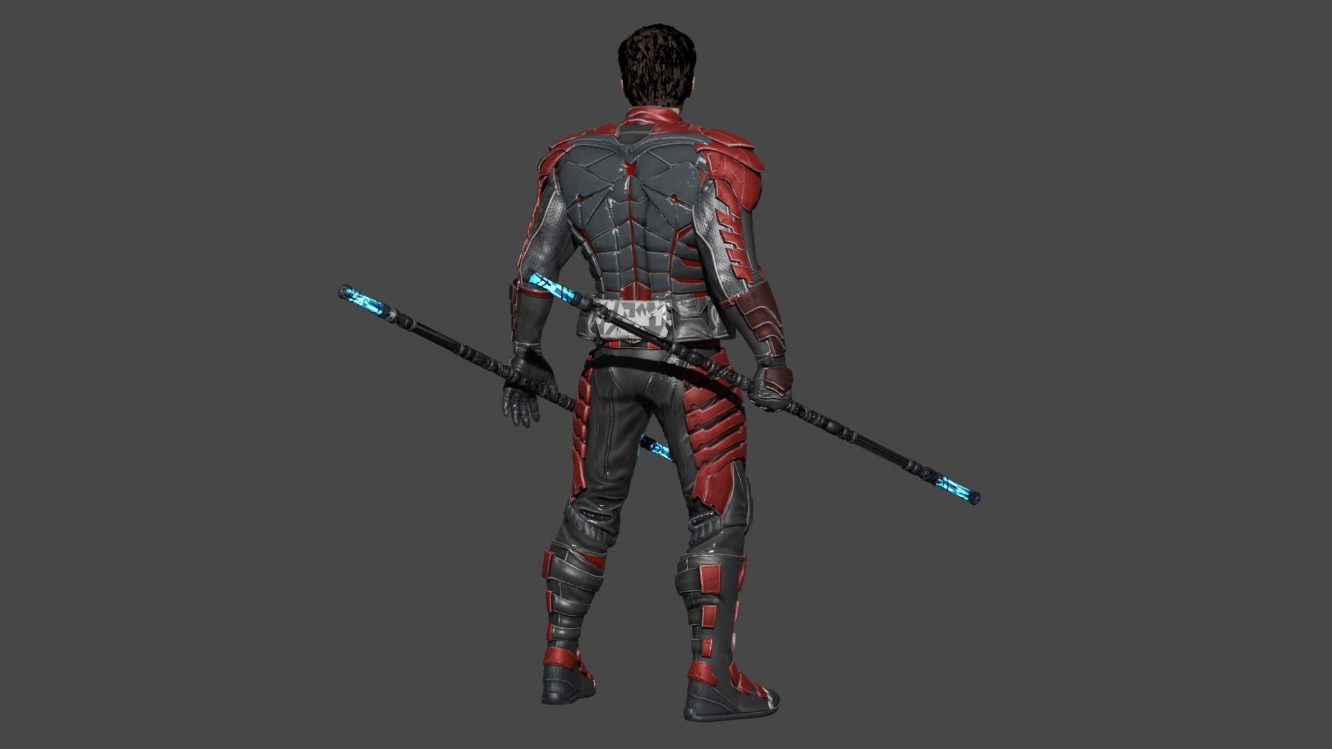 Nightwing Low-poly 3D model_4