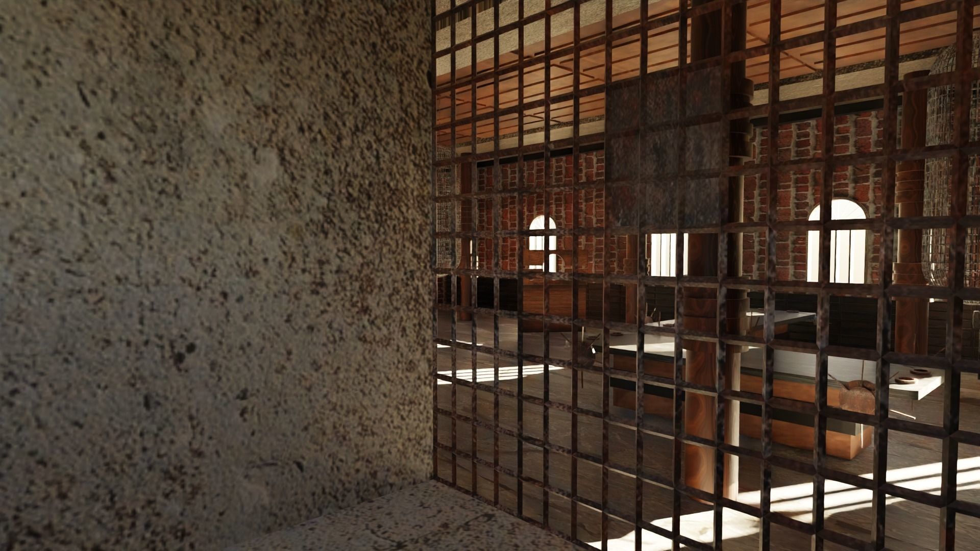 Torture room Low-poly 3D model_4