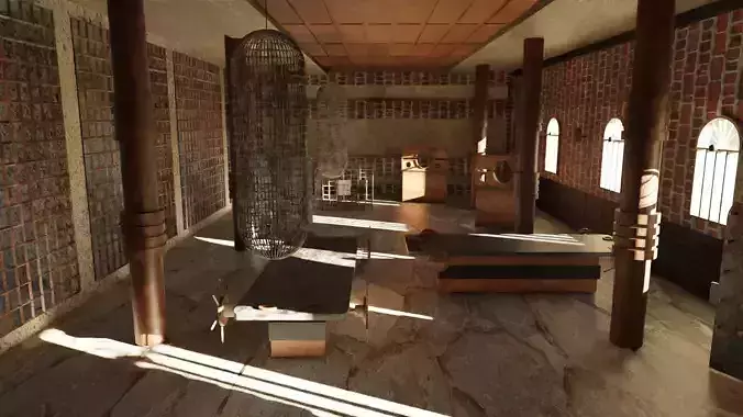 Torture room Low-poly 3D model