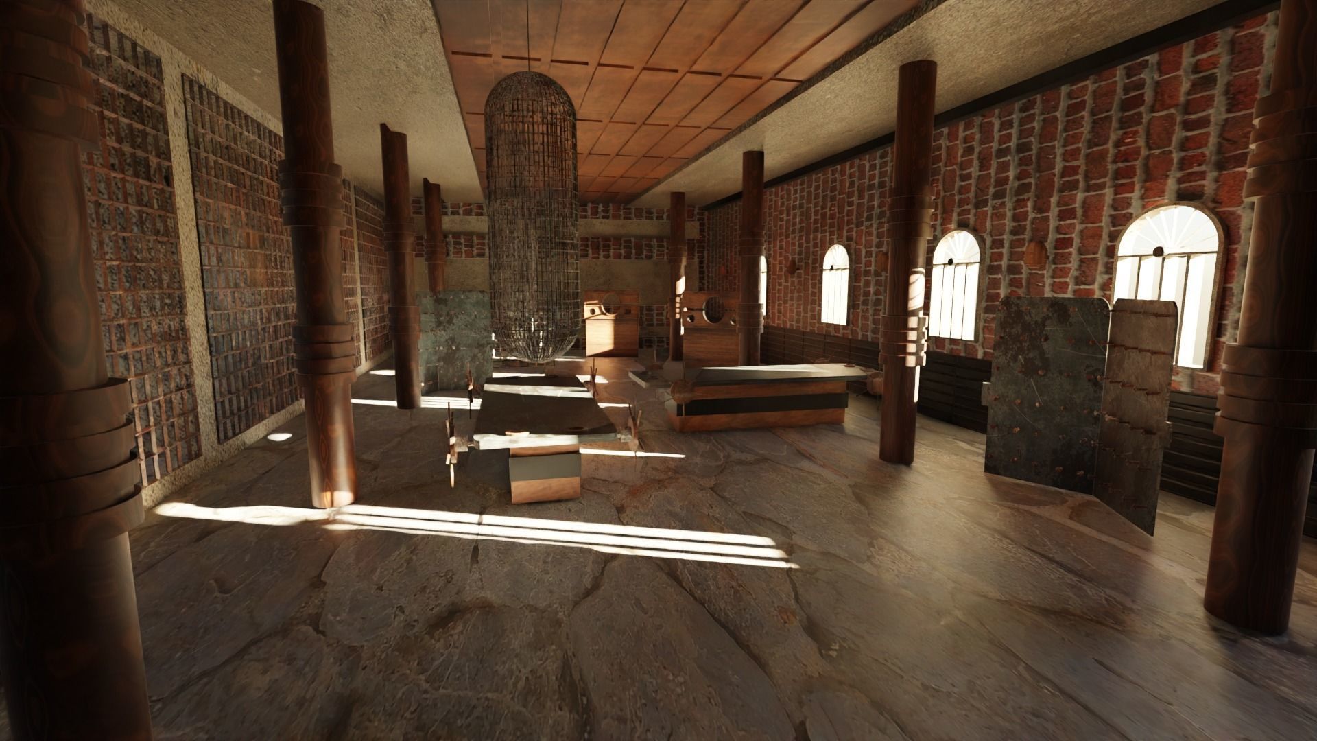 Torture room Low-poly 3D model_2