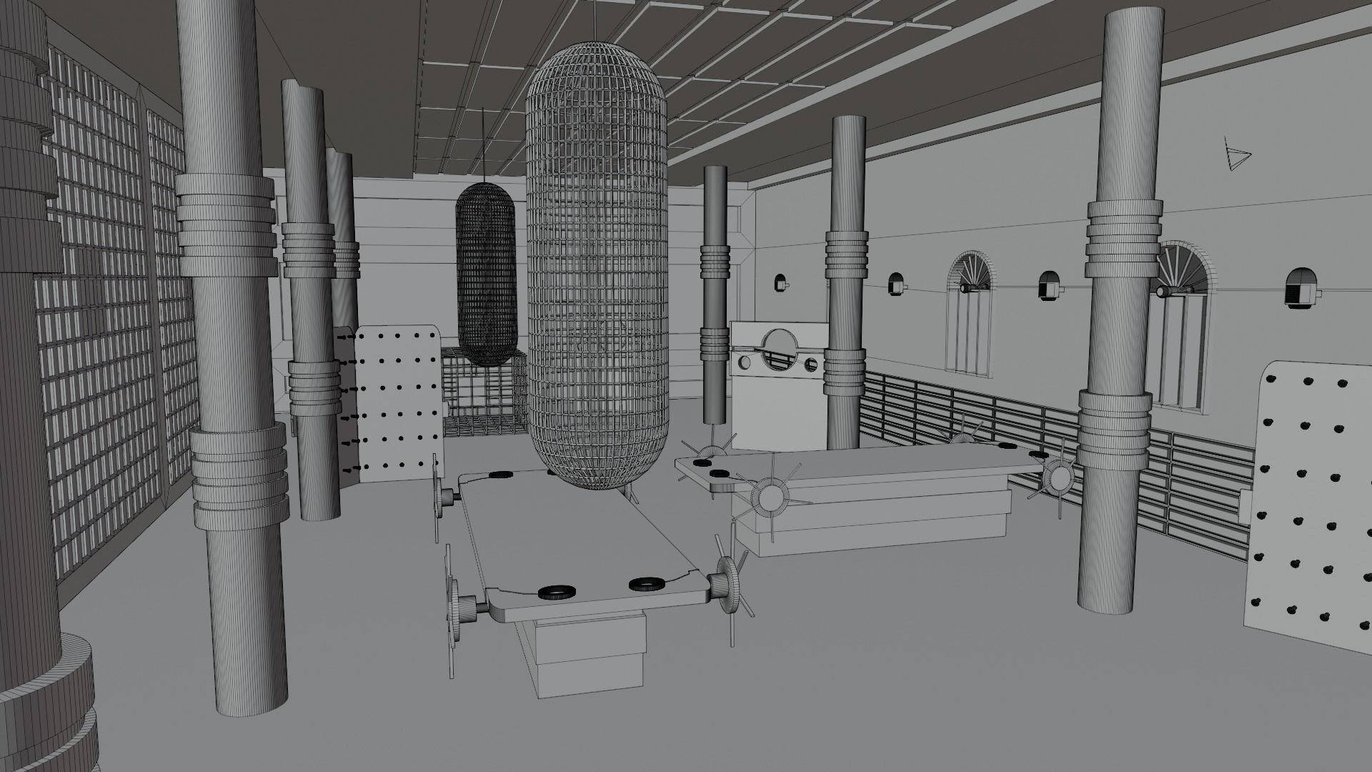 Torture room Low-poly 3D model_7