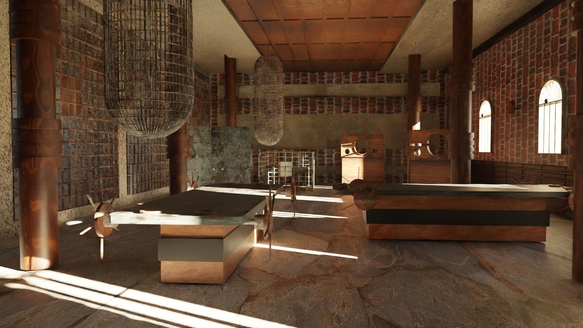 Torture room Low-poly 3D model_5