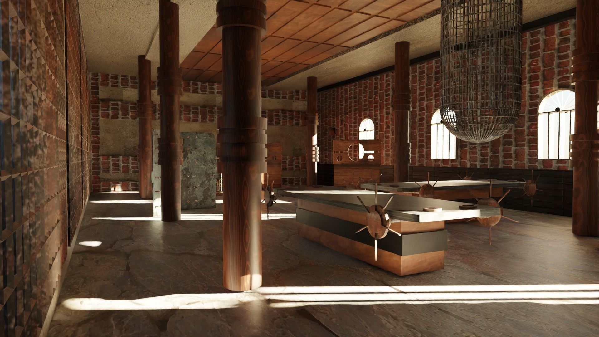 Torture room Low-poly 3D model_6