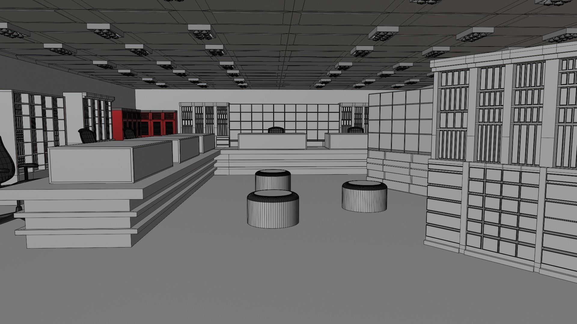 Pharmacy Interior Low-poly 3D model_7