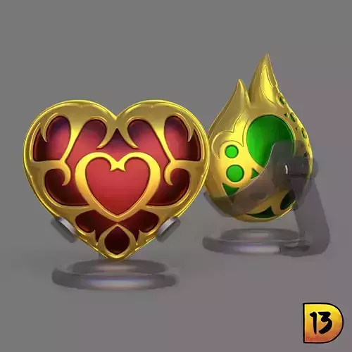 Shell Lamp Heart Container and Stamina Vessel