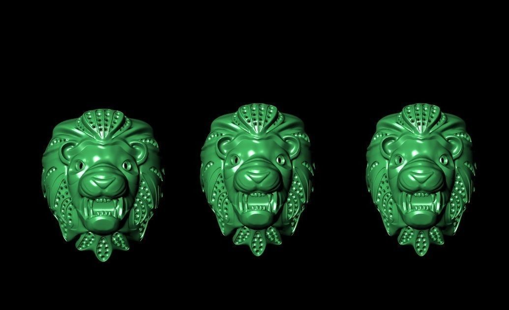 Lion Ring 3D print model 3D print model_4