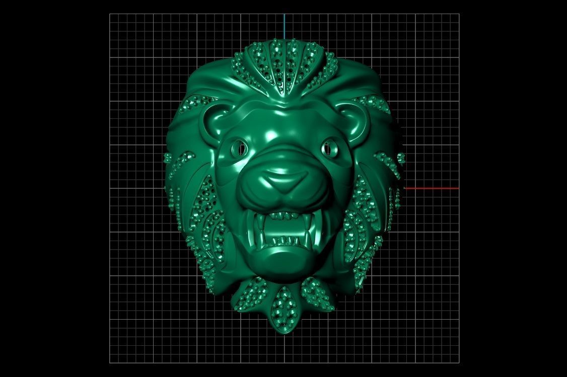 Lion Ring 3D print model 3D print model_6