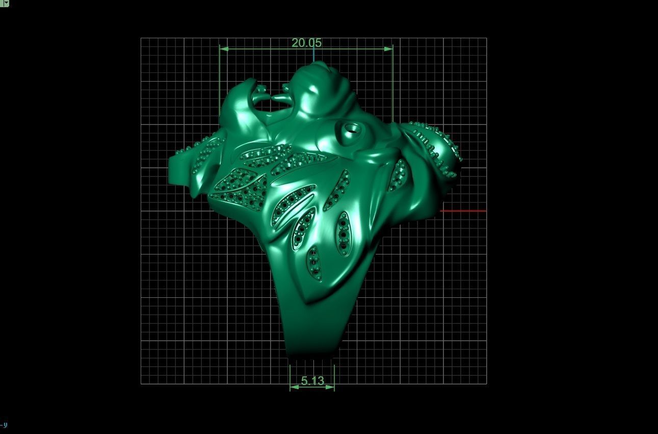 Lion Ring 3D print model 3D print model_7