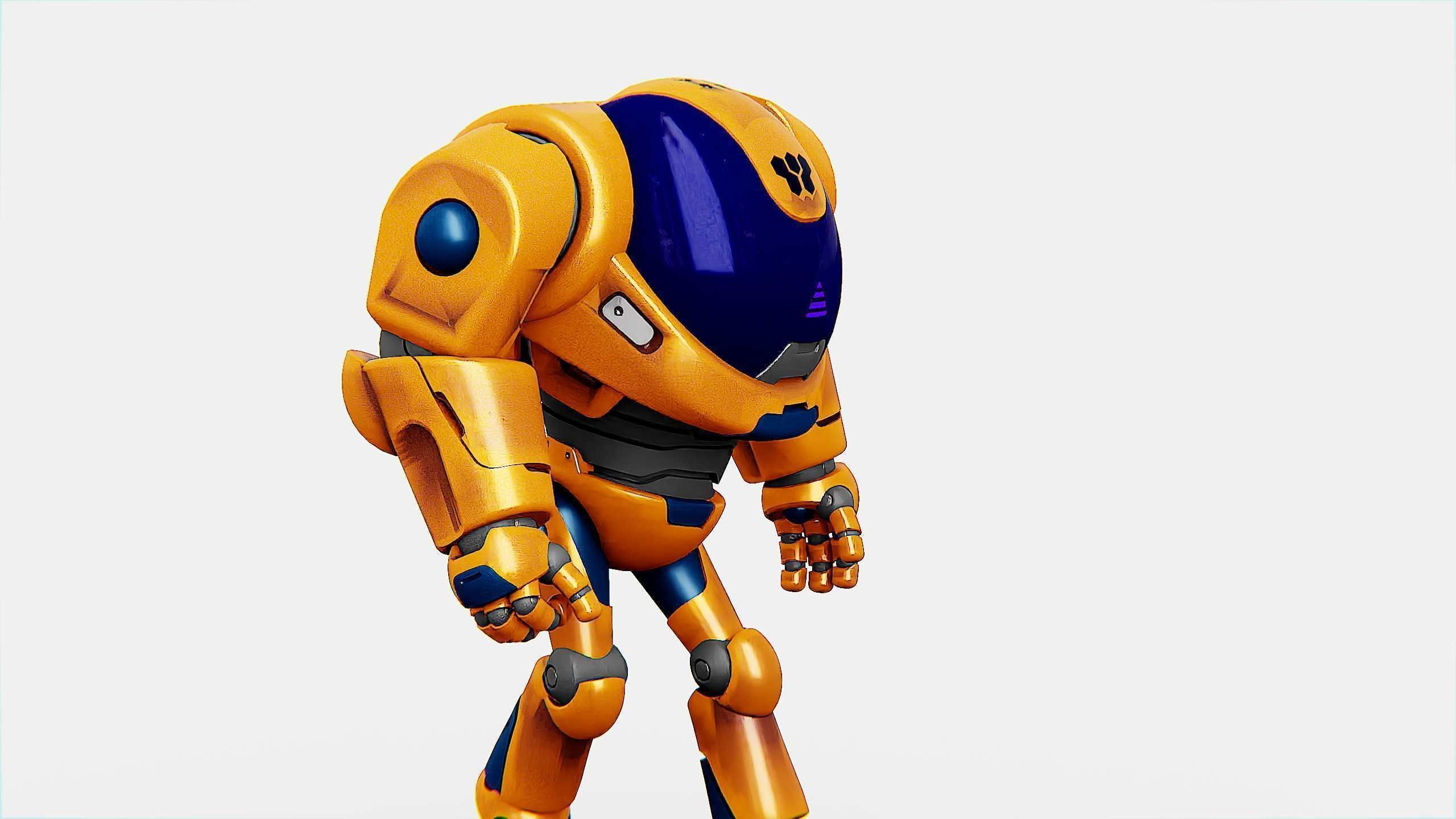 BATTLE DROID MOLLY  Rigged for Unreal Engine - Unity - MIXAMO 3D model_29