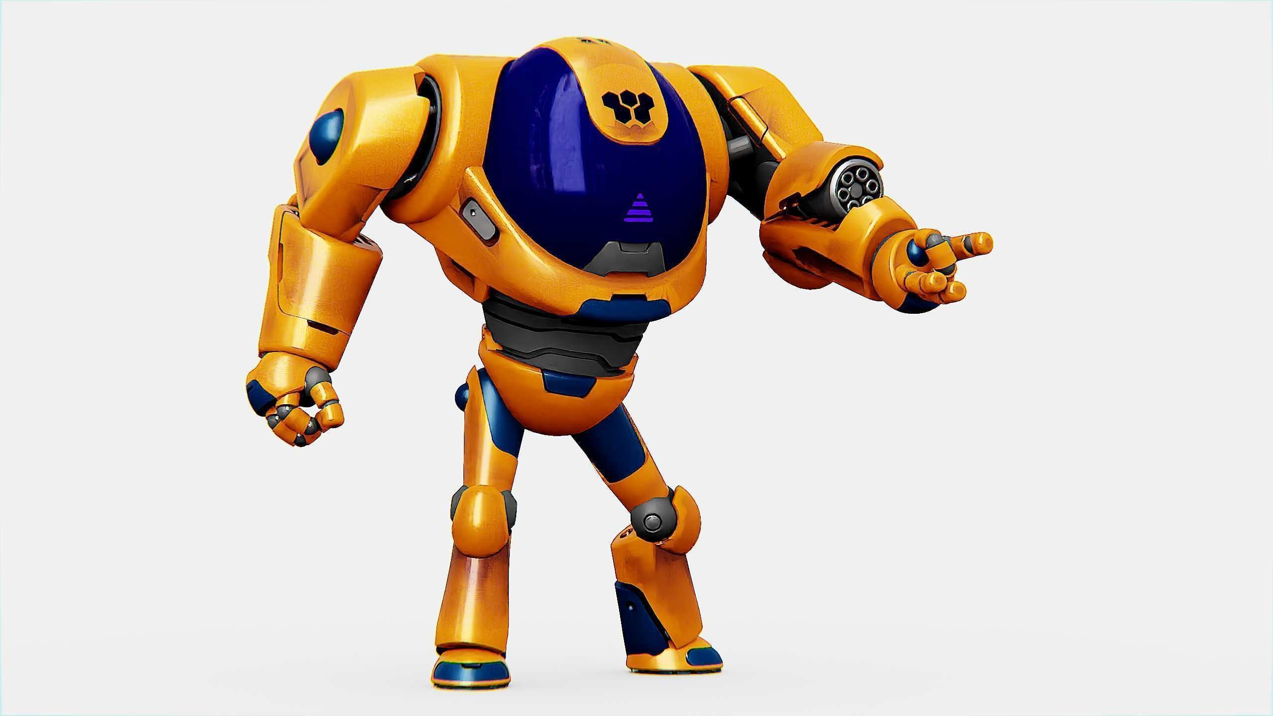 BATTLE DROID MOLLY  Rigged for Unreal Engine - Unity - MIXAMO 3D model_17