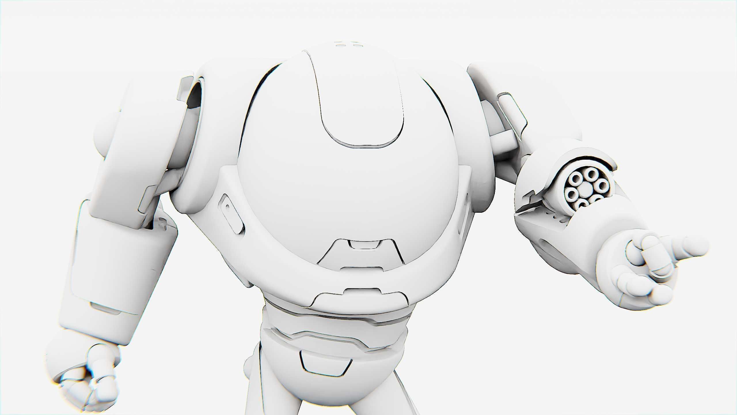 BATTLE DROID MOLLY  Rigged for Unreal Engine - Unity - MIXAMO 3D model_35