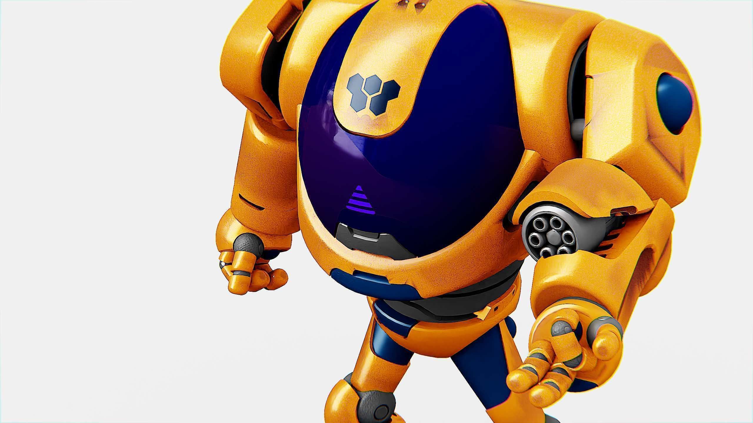 BATTLE DROID MOLLY  Rigged for Unreal Engine - Unity - MIXAMO 3D model_18