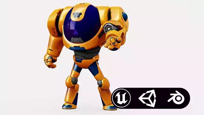 BATTLE DROID MOLLY  Rigged for Unreal Engine - Unity - MIXAMO 3D model