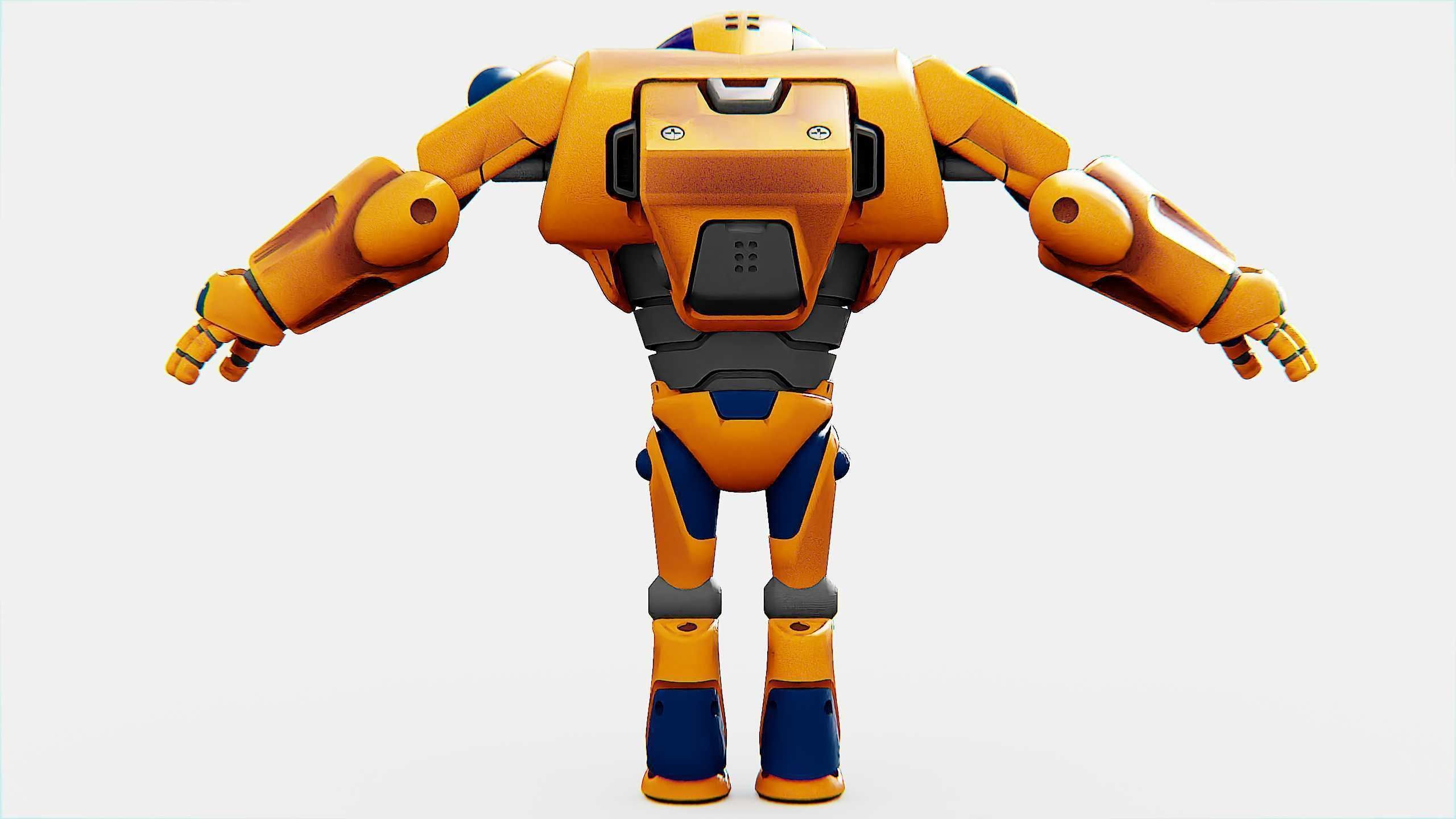 BATTLE DROID MOLLY  Rigged for Unreal Engine - Unity - MIXAMO 3D model_21