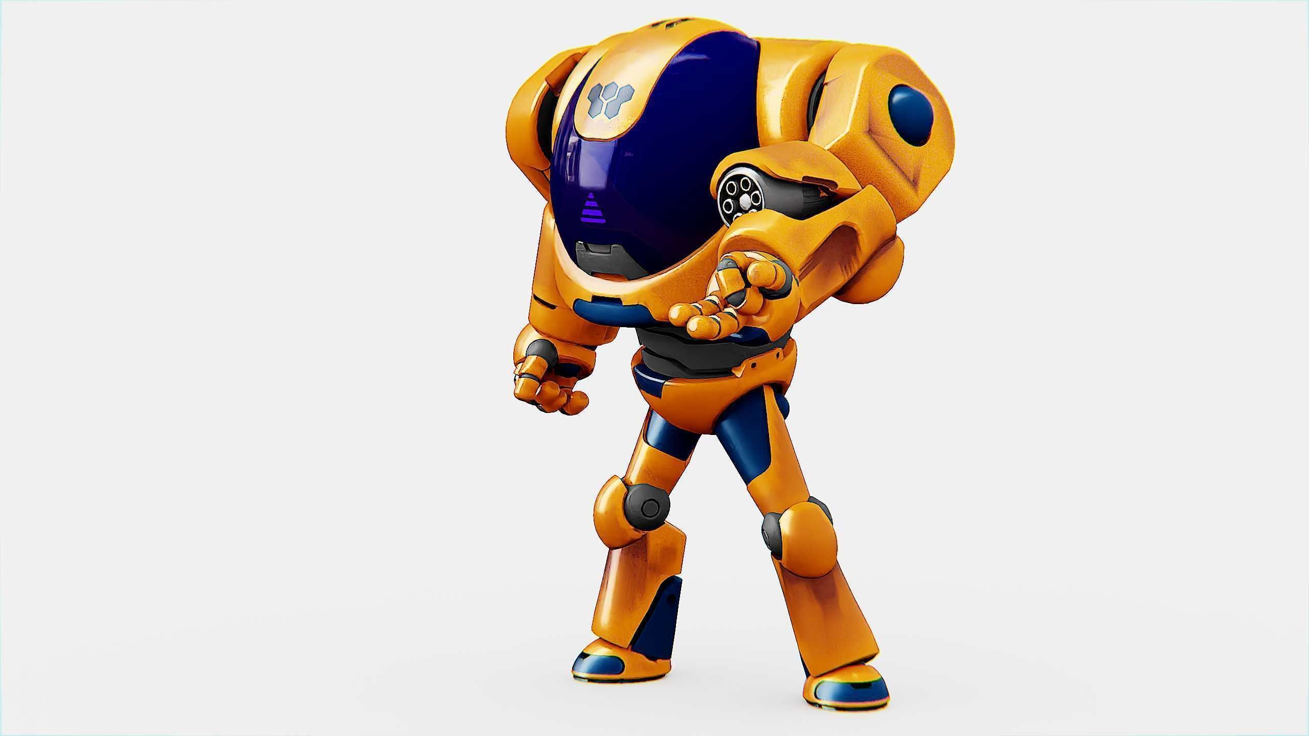 BATTLE DROID MOLLY  Rigged for Unreal Engine - Unity - MIXAMO 3D model_3