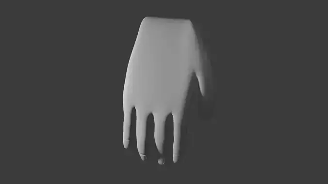 3d Hand with nails
