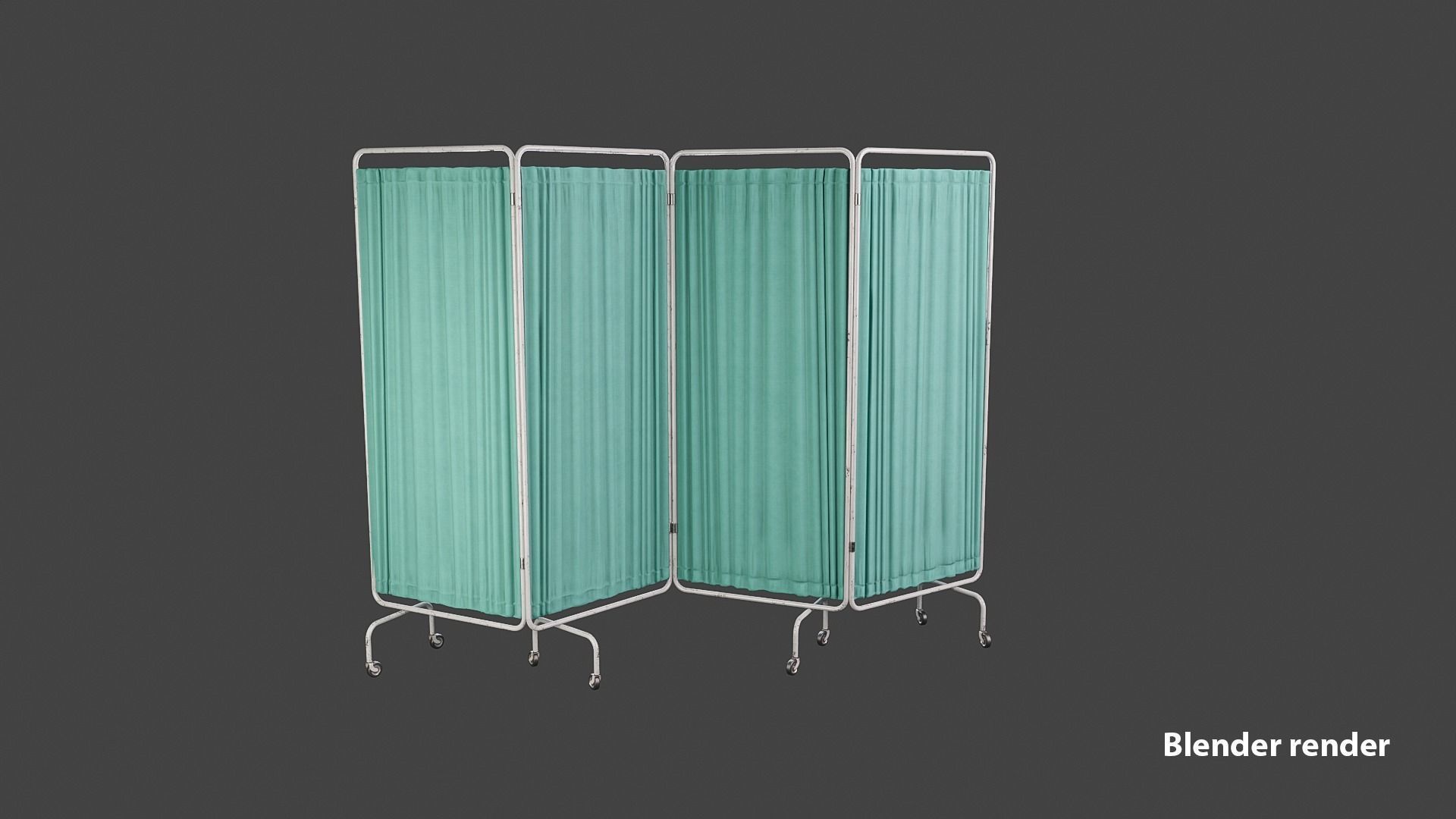 Hospital Folding Screen Low-poly 3D model_10
