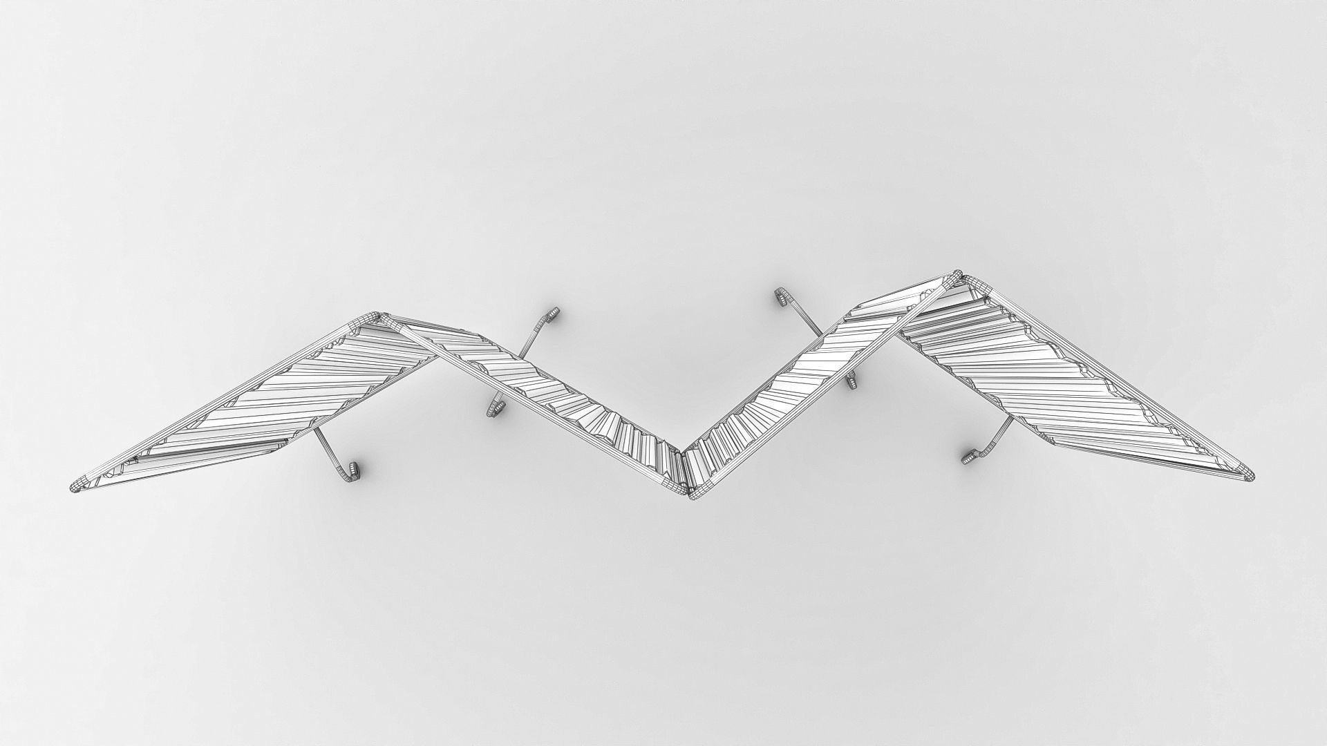 Hospital Folding Screen Low-poly 3D model_7