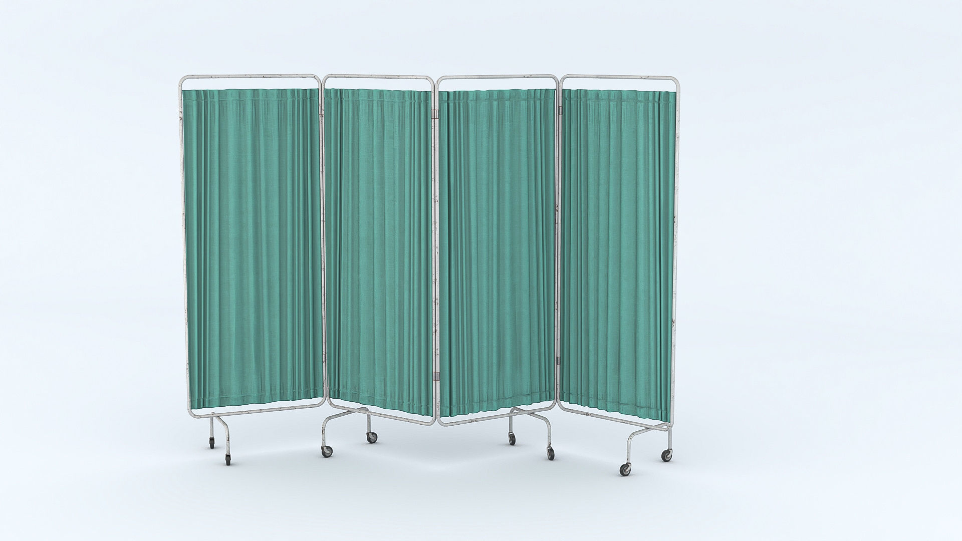 Hospital Folding Screen Low-poly 3D model_2