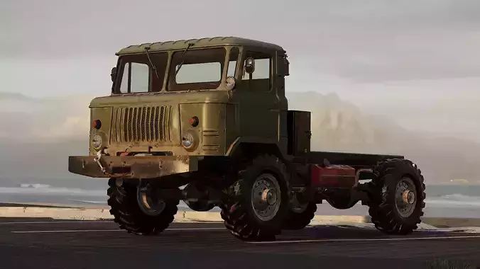 Truck Levo 66 - Unreal Engine Project Low-poly 3D model