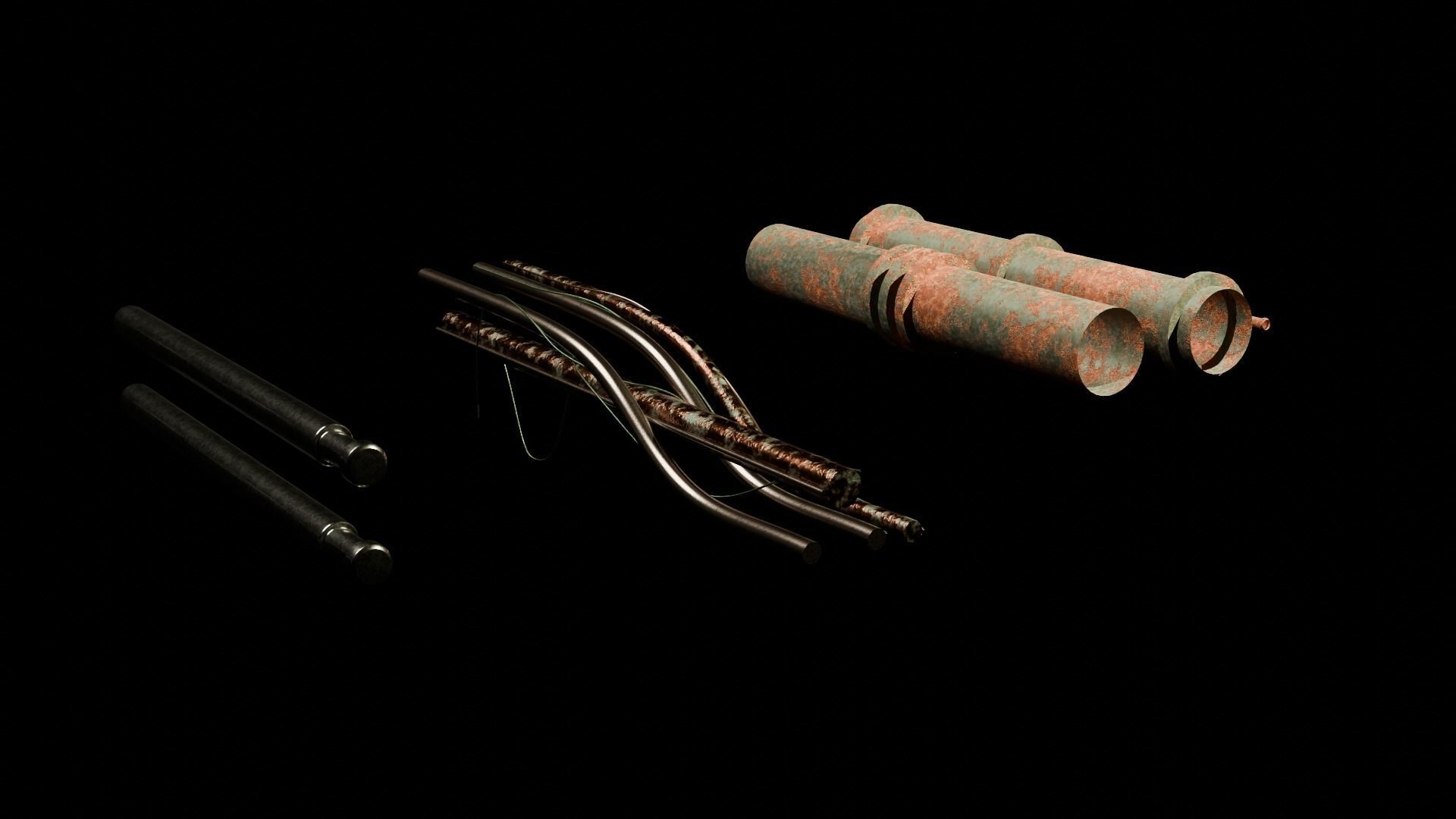 Mechanical pack - 36 Main Parts Low-poly 3D model_13