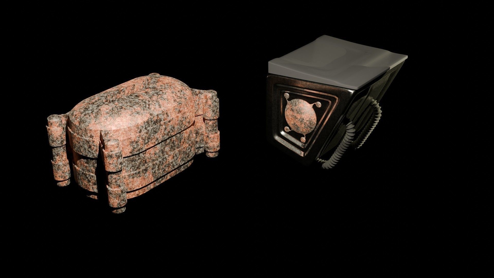 Mechanical pack - 36 Main Parts Low-poly 3D model_3