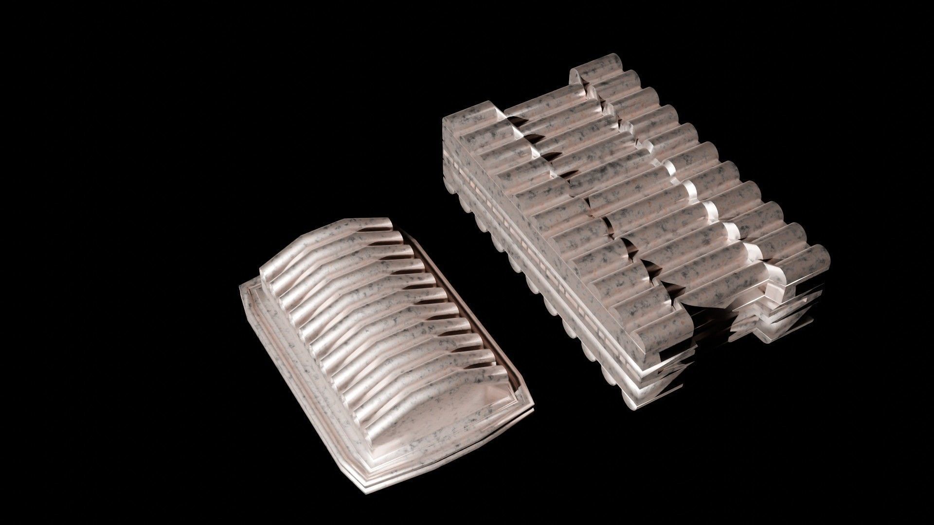 Mechanical pack - 36 Main Parts Low-poly 3D model_12