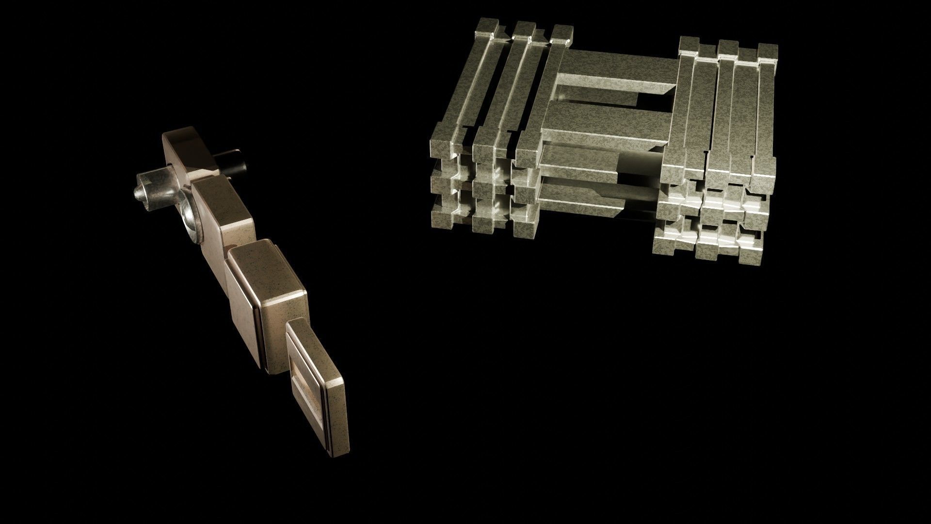 Mechanical pack - 36 Main Parts Low-poly 3D model_5