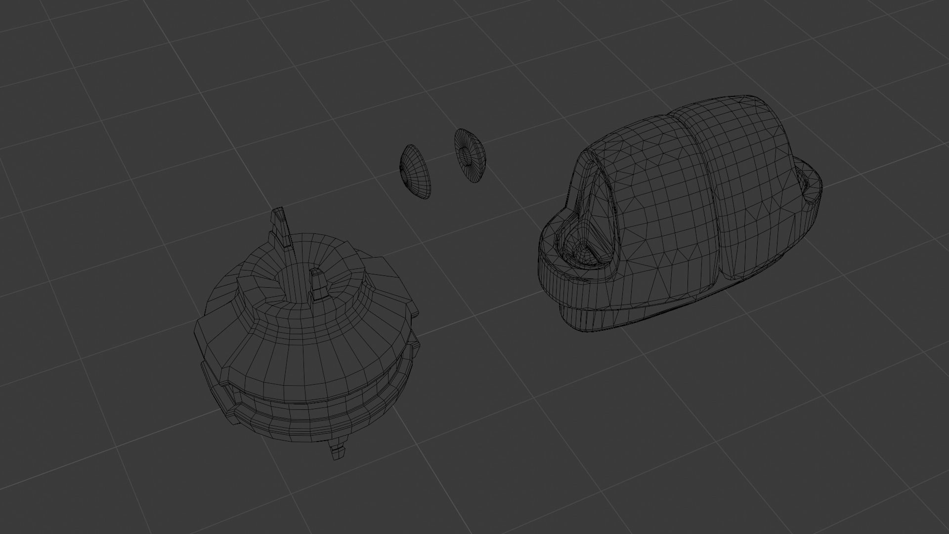 Mechanical pack - 36 Main Parts Low-poly 3D model_25