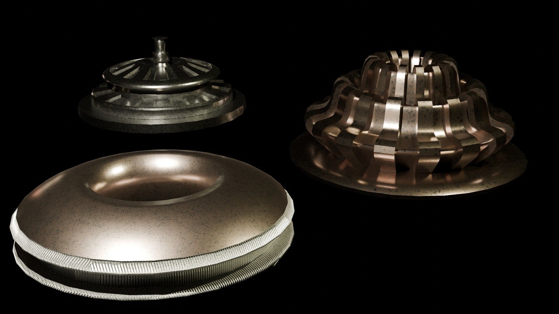 Mechanical pack - 36 Main Parts Low-poly 3D model_17