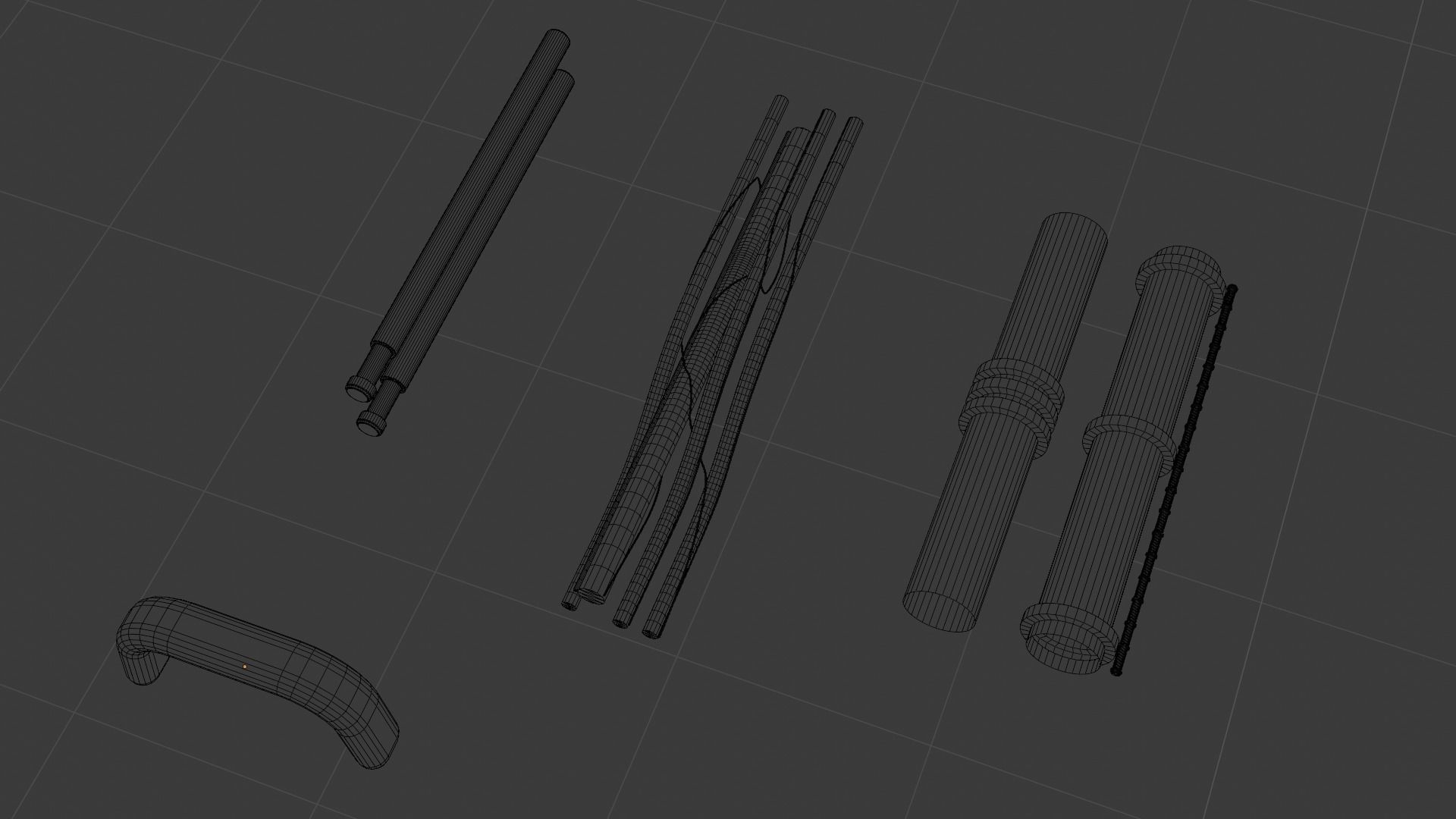 Mechanical pack - 36 Main Parts Low-poly 3D model_22