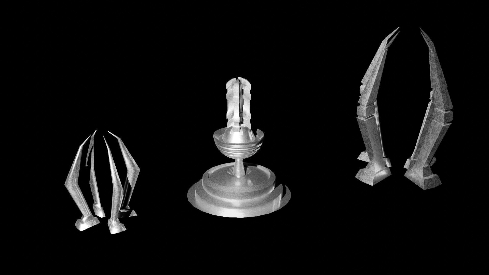 Mechanical pack - 36 Main Parts Low-poly 3D model_11