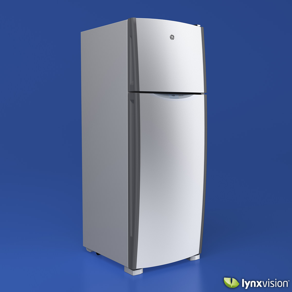 GE Top Freezer Refrigerator 3D model_1