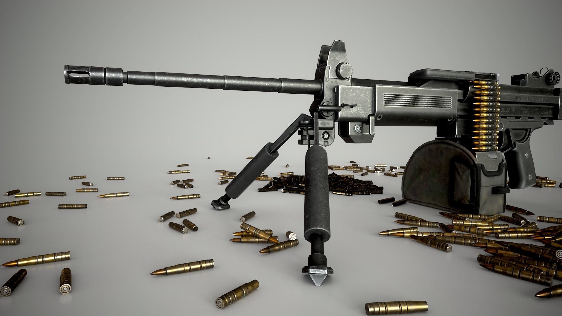 Negev Machine Gun Low-poly 3D model_4