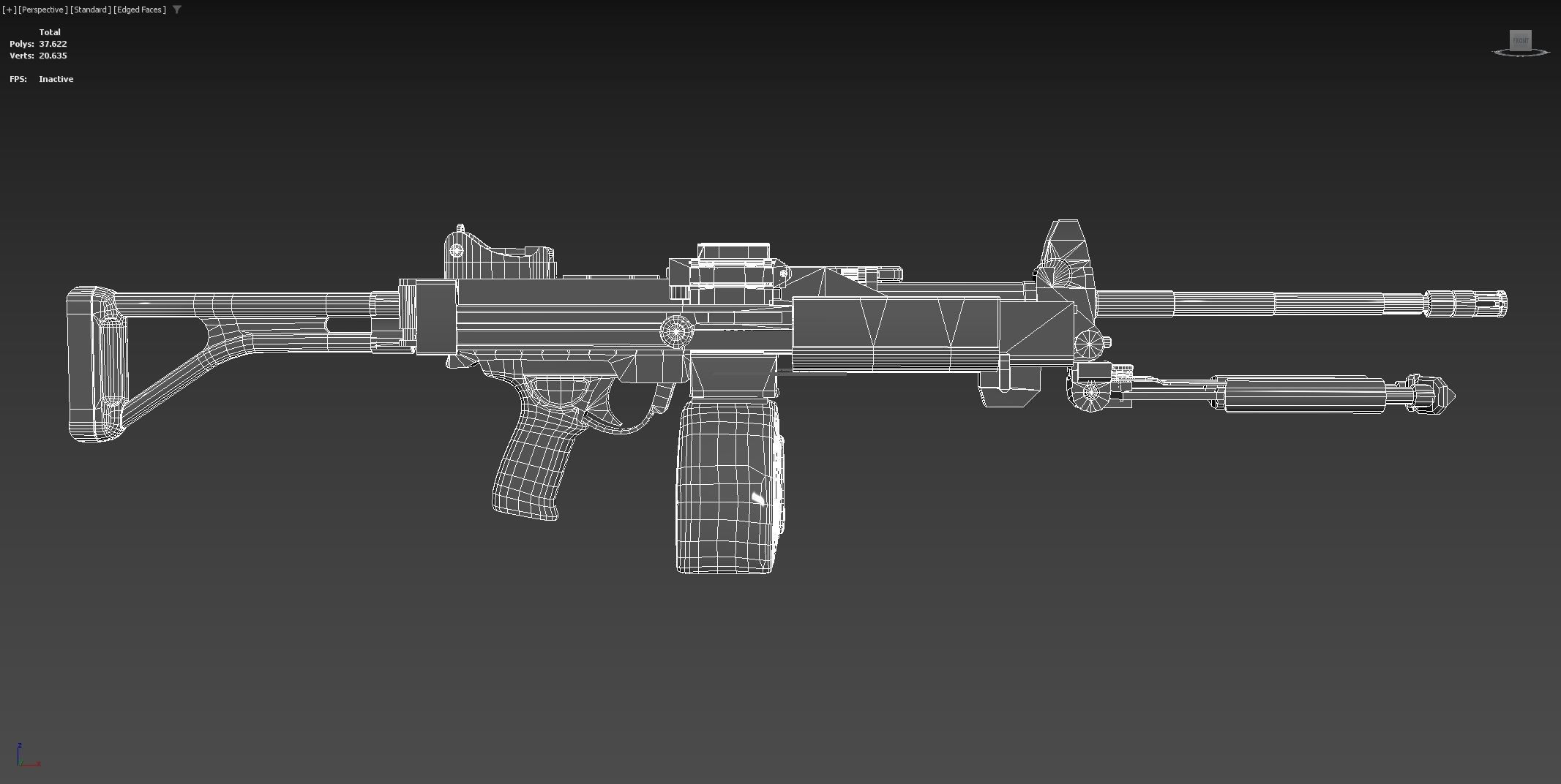 Negev Machine Gun Low-poly 3D model_11