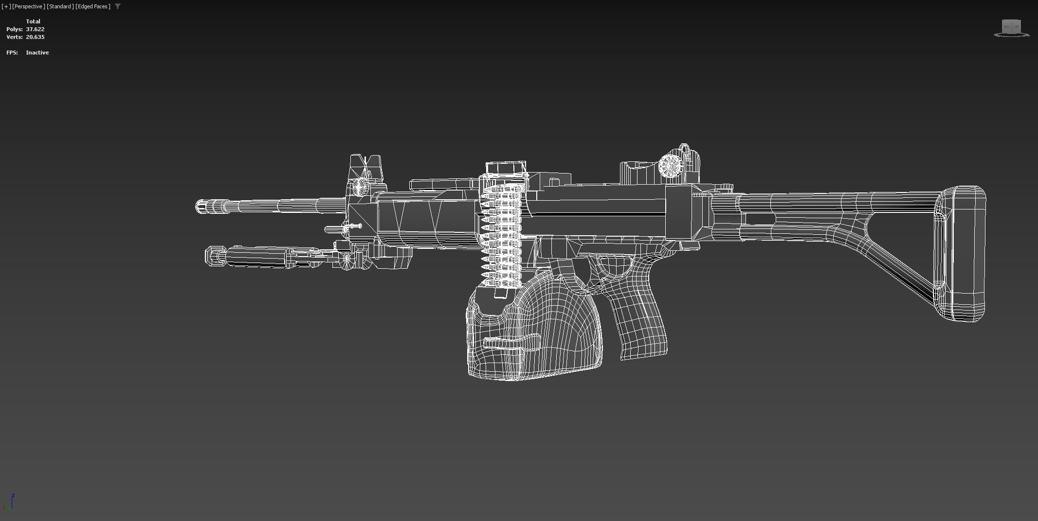 Negev Machine Gun Low-poly 3D model_8