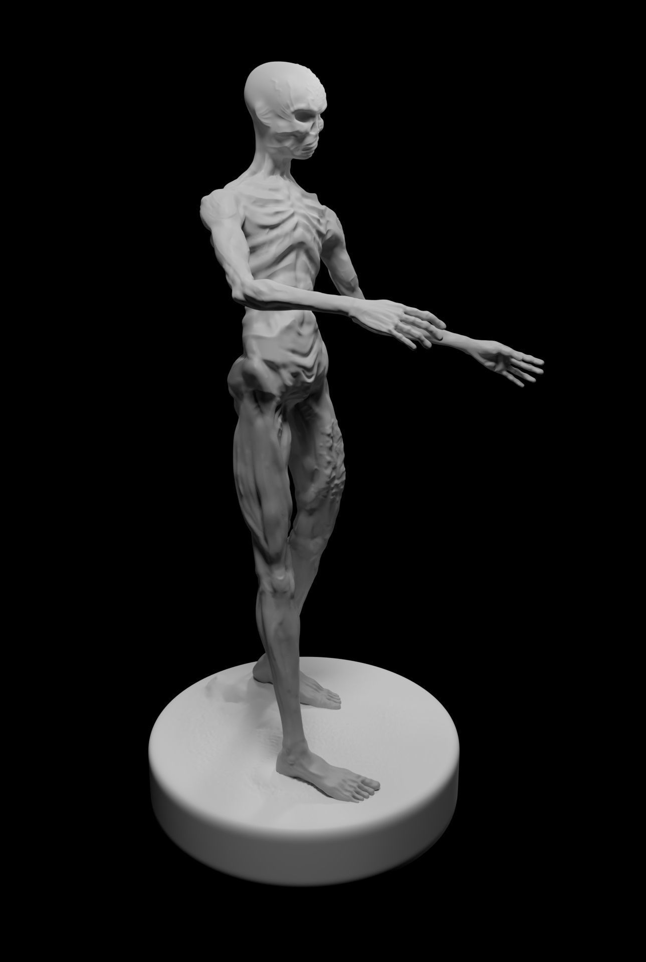 Zombie 3D printable model 3D print model_3
