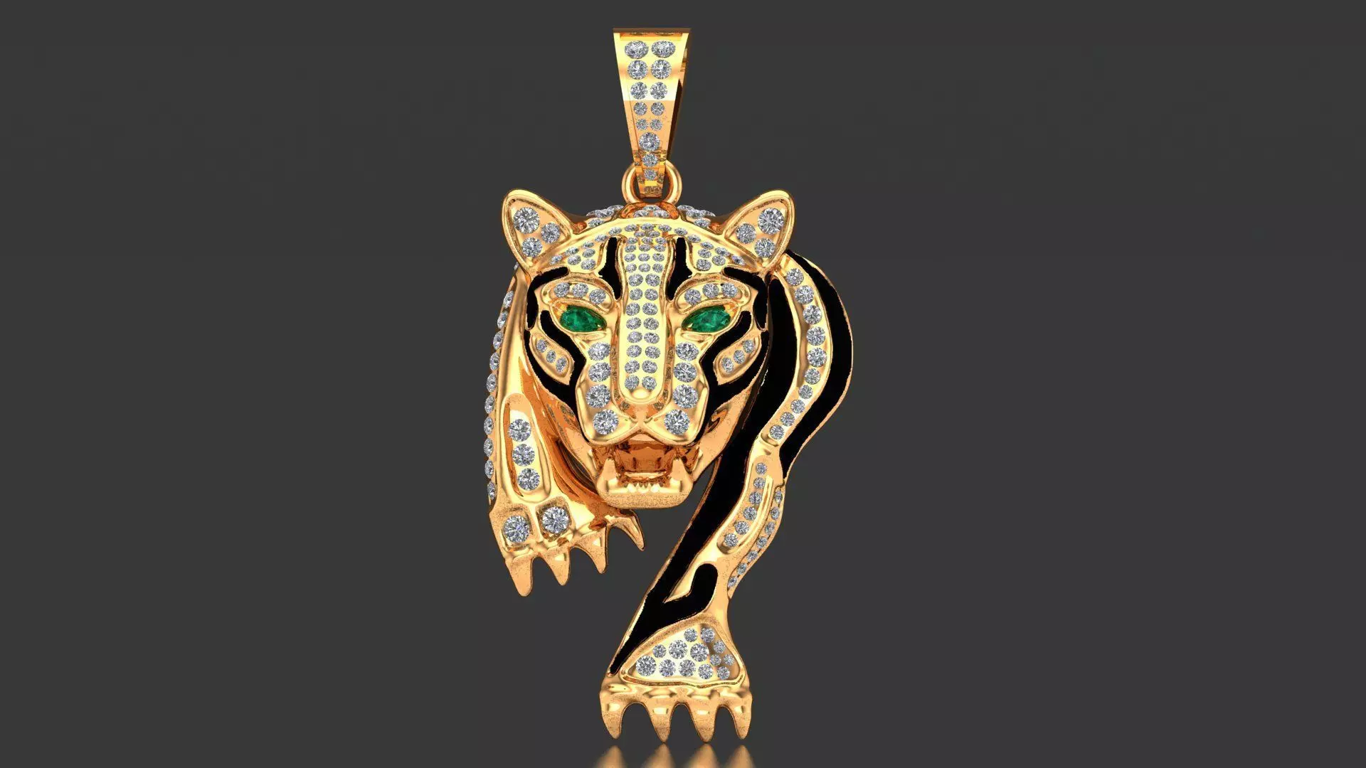 Creative Tiger Charm Pendant For Men 3D print model