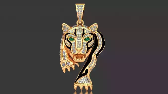 Creative Tiger Charm Pendant For Men