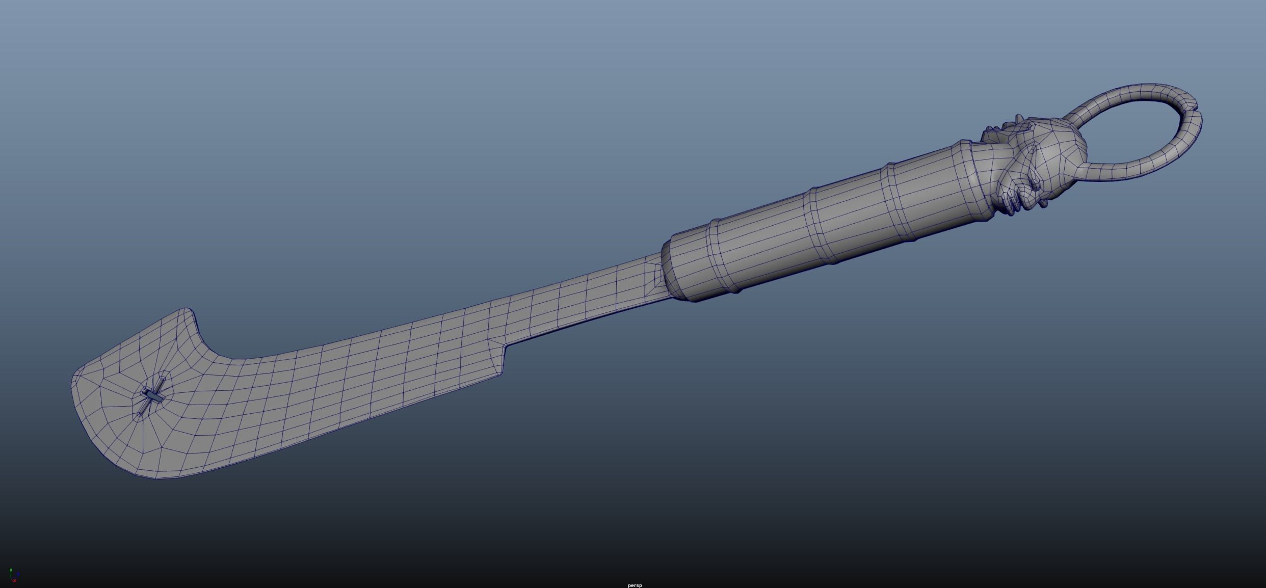 African Sword Low-poly 3D model_24