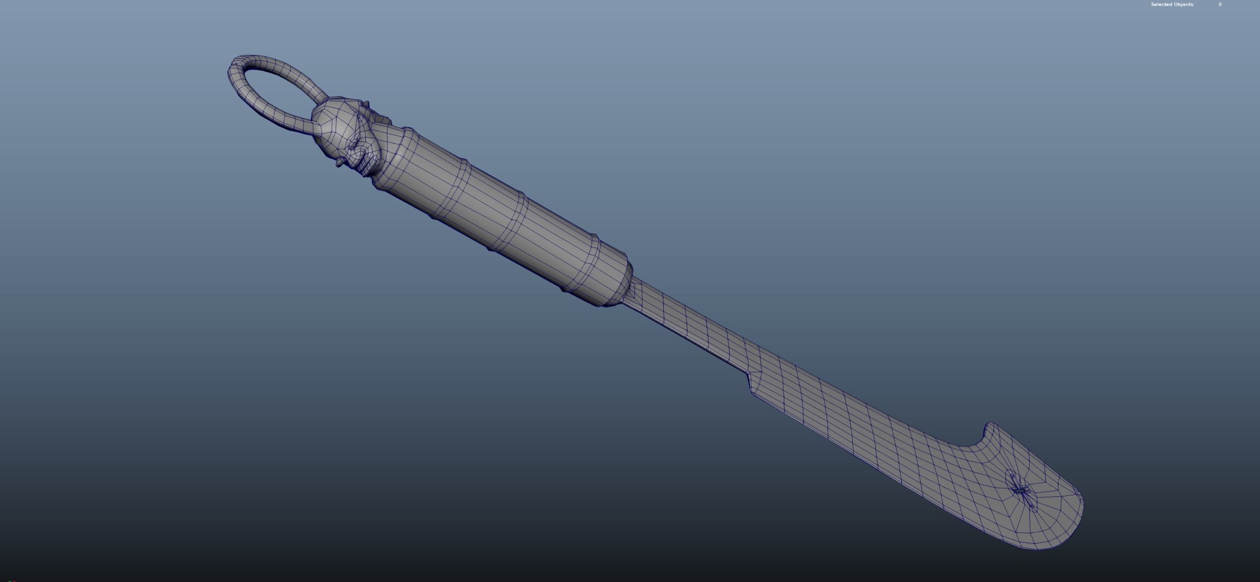 African Sword Low-poly 3D model_26