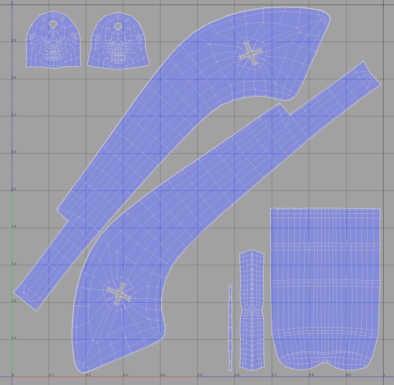 African Sword Low-poly 3D model_28