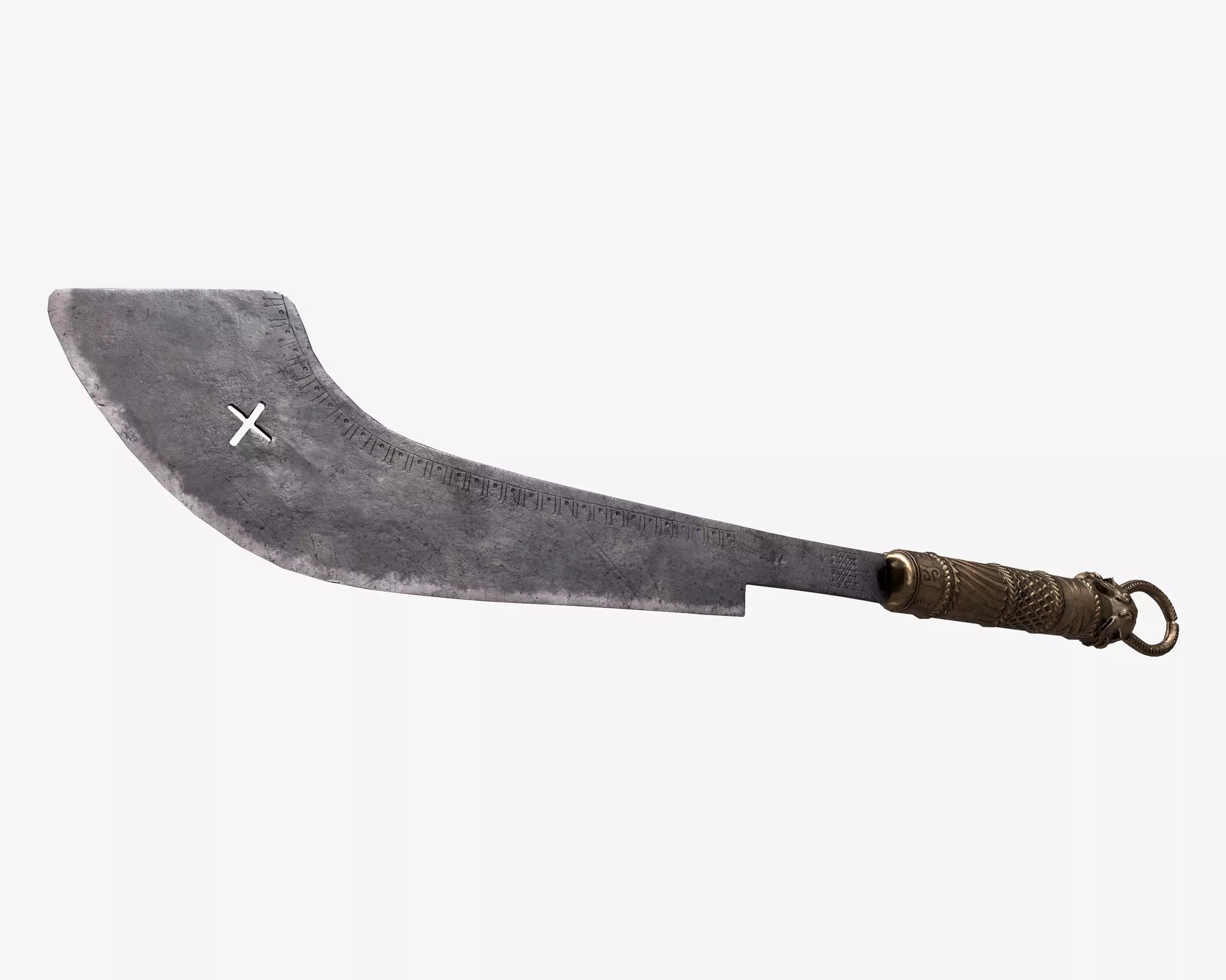 African Sword Low-poly 3D model_0