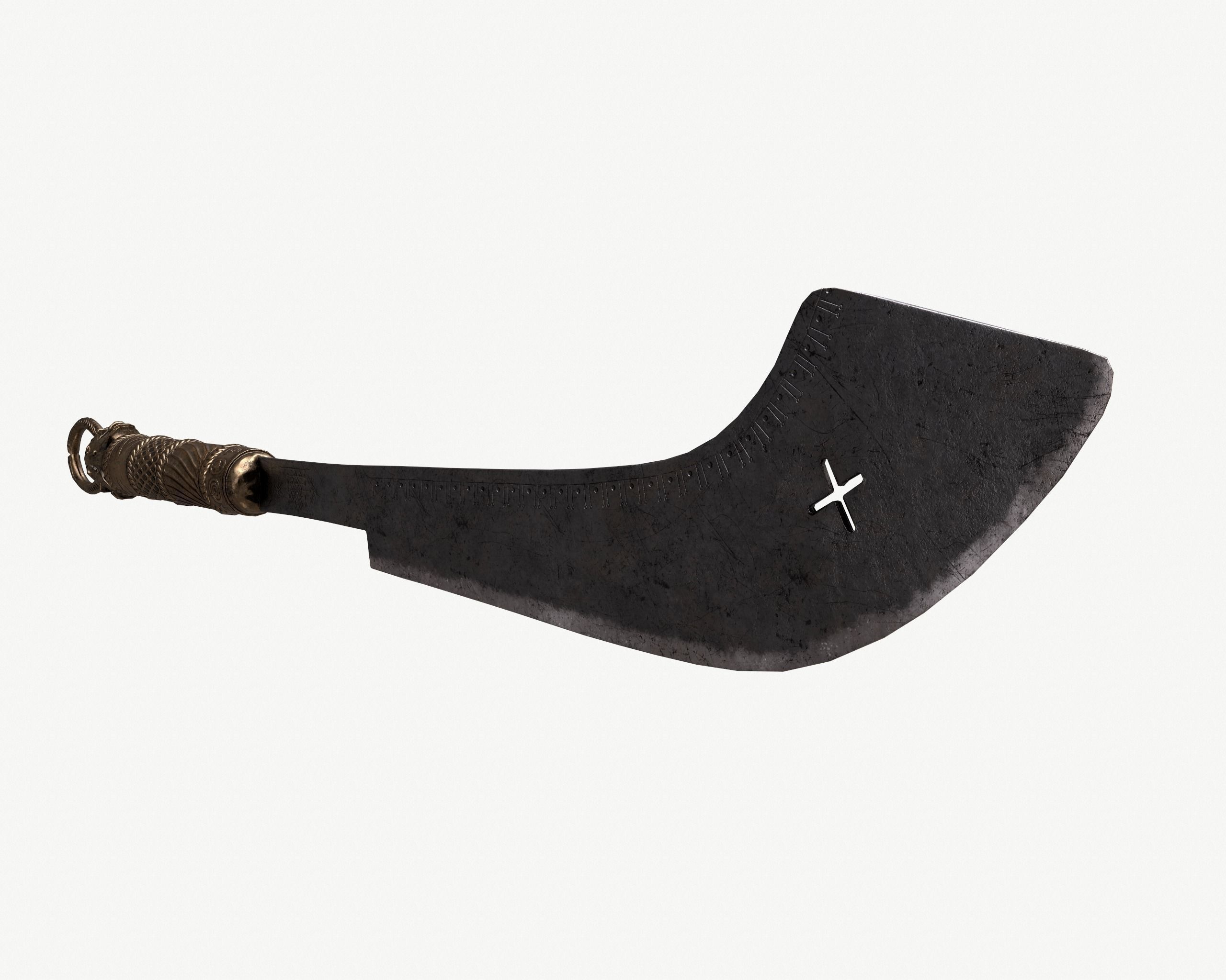 African Sword Low-poly 3D model_7