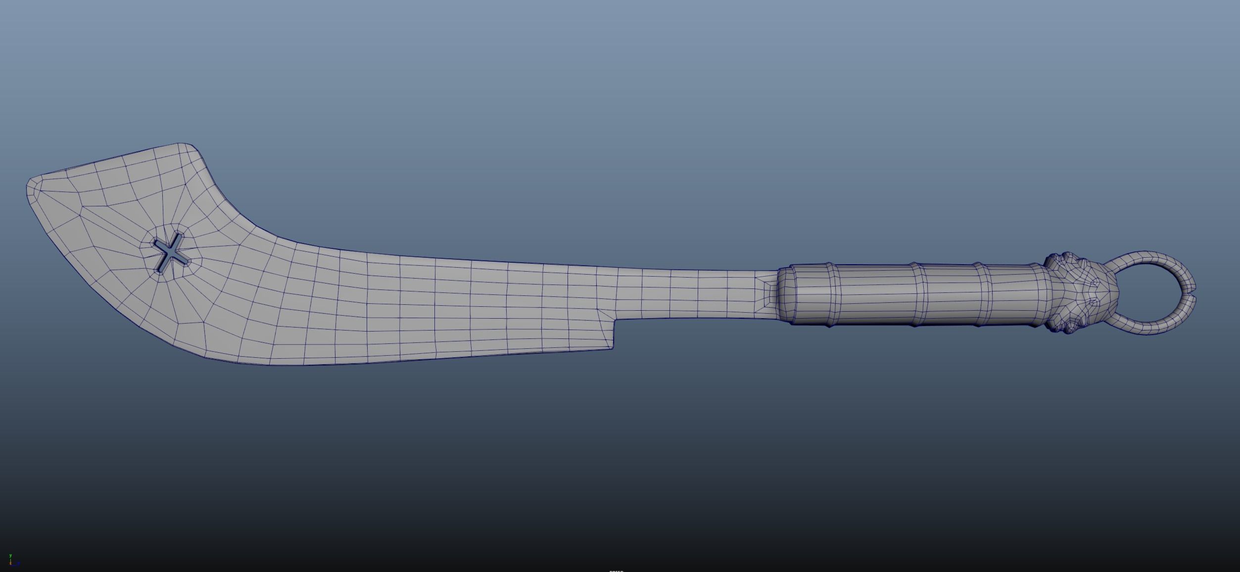 African Sword Low-poly 3D model_23