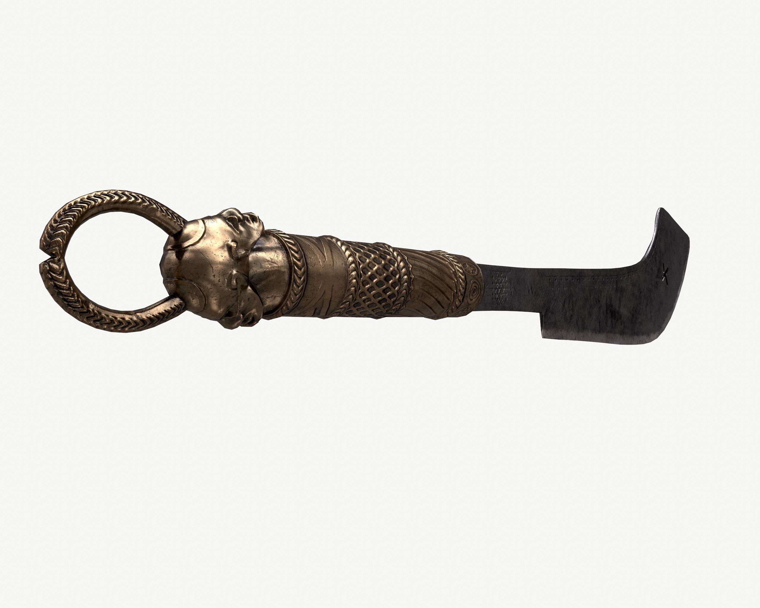 African Sword Low-poly 3D model_8