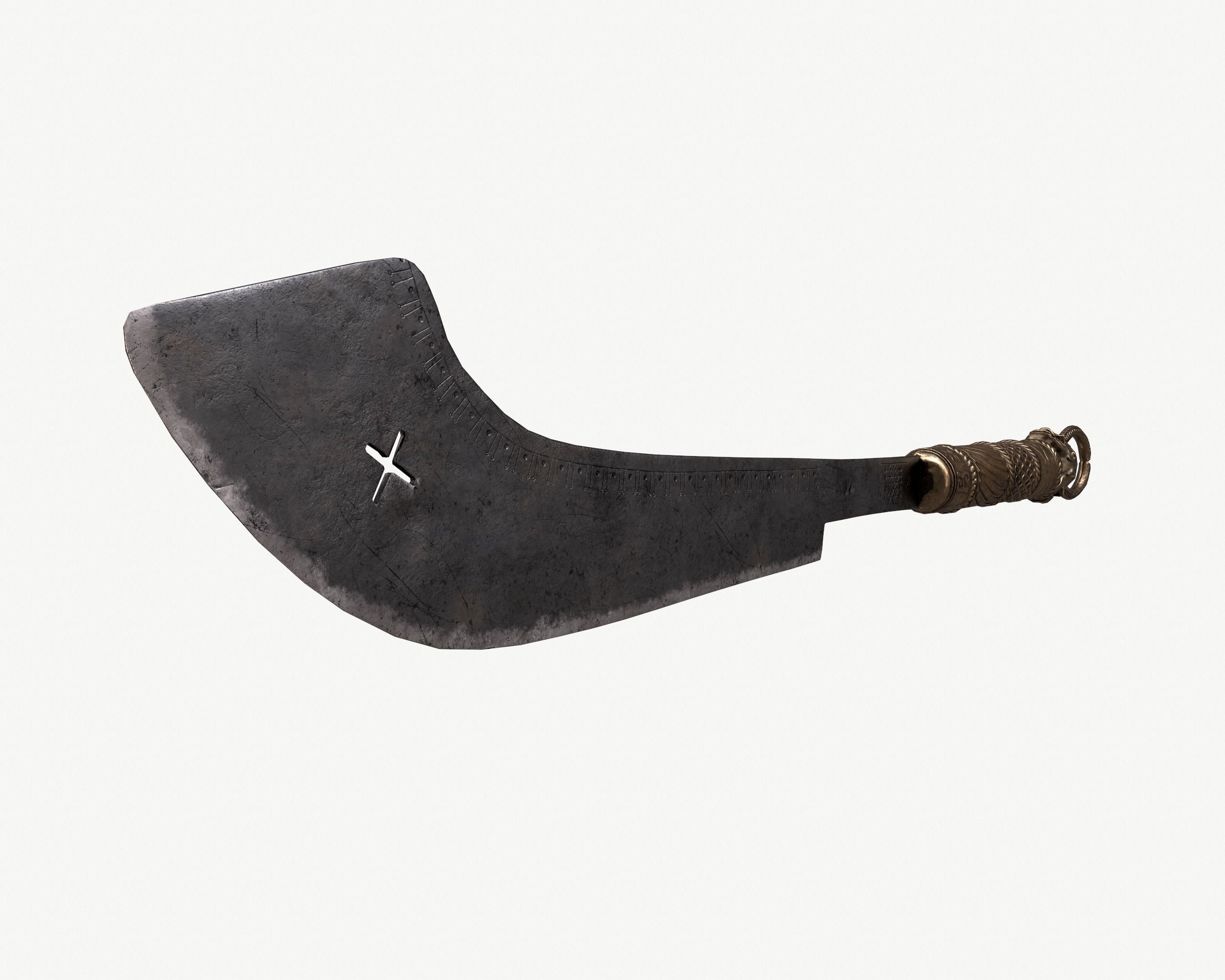 African Sword Low-poly 3D model_6