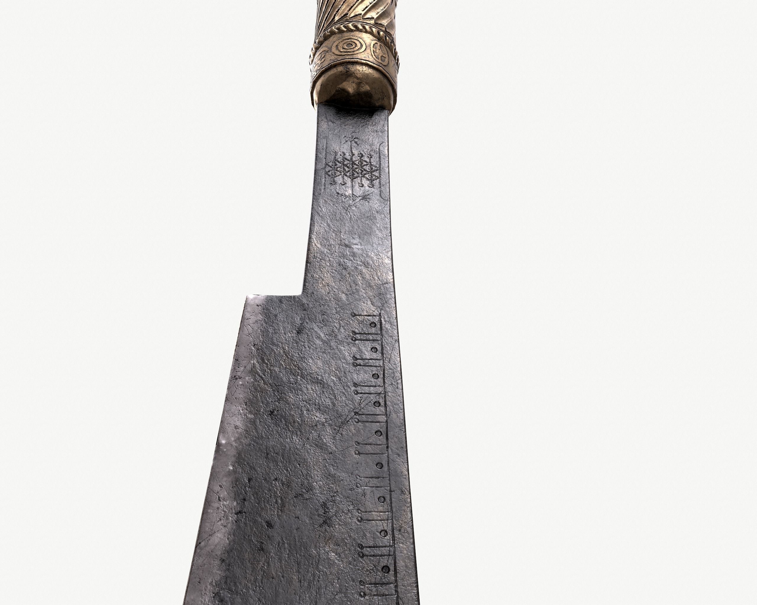 African Sword Low-poly 3D model_19